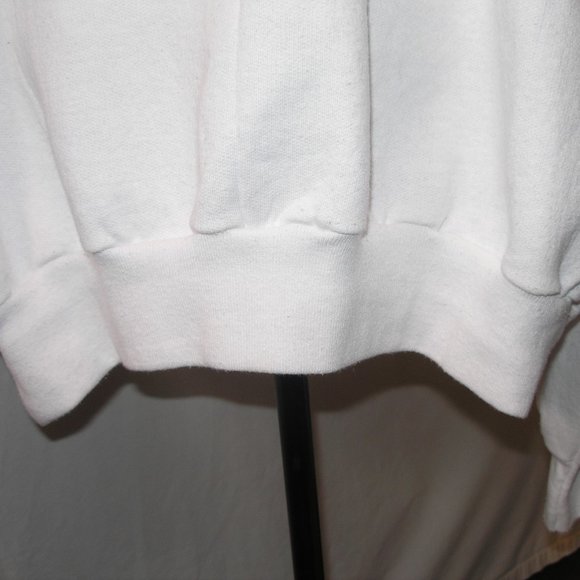 Adult XXL 54/56 Embroidered Snowman Hanes White Sweatshirt Tis The Season - Picture 9 of 10